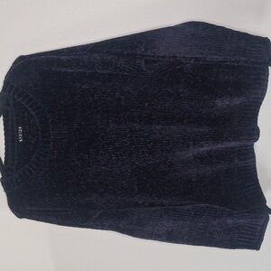 Basic Chenille Sweater Women's Cozy  Blue Purple Pullover Preppy Grunge Medium